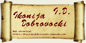Ikonija Dobrovocki vizit kartica